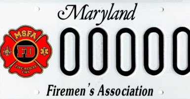 MSFA Maryland License Tag
