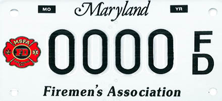 MSFA Maryland Motorcycle License Tag